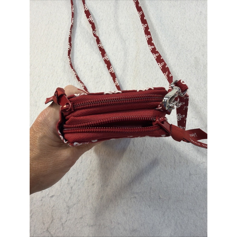 Vera Bradley Iowa State Cyclones Zip Around Wallet Crossbody Purse Red Quilted - Picture 9 of 16